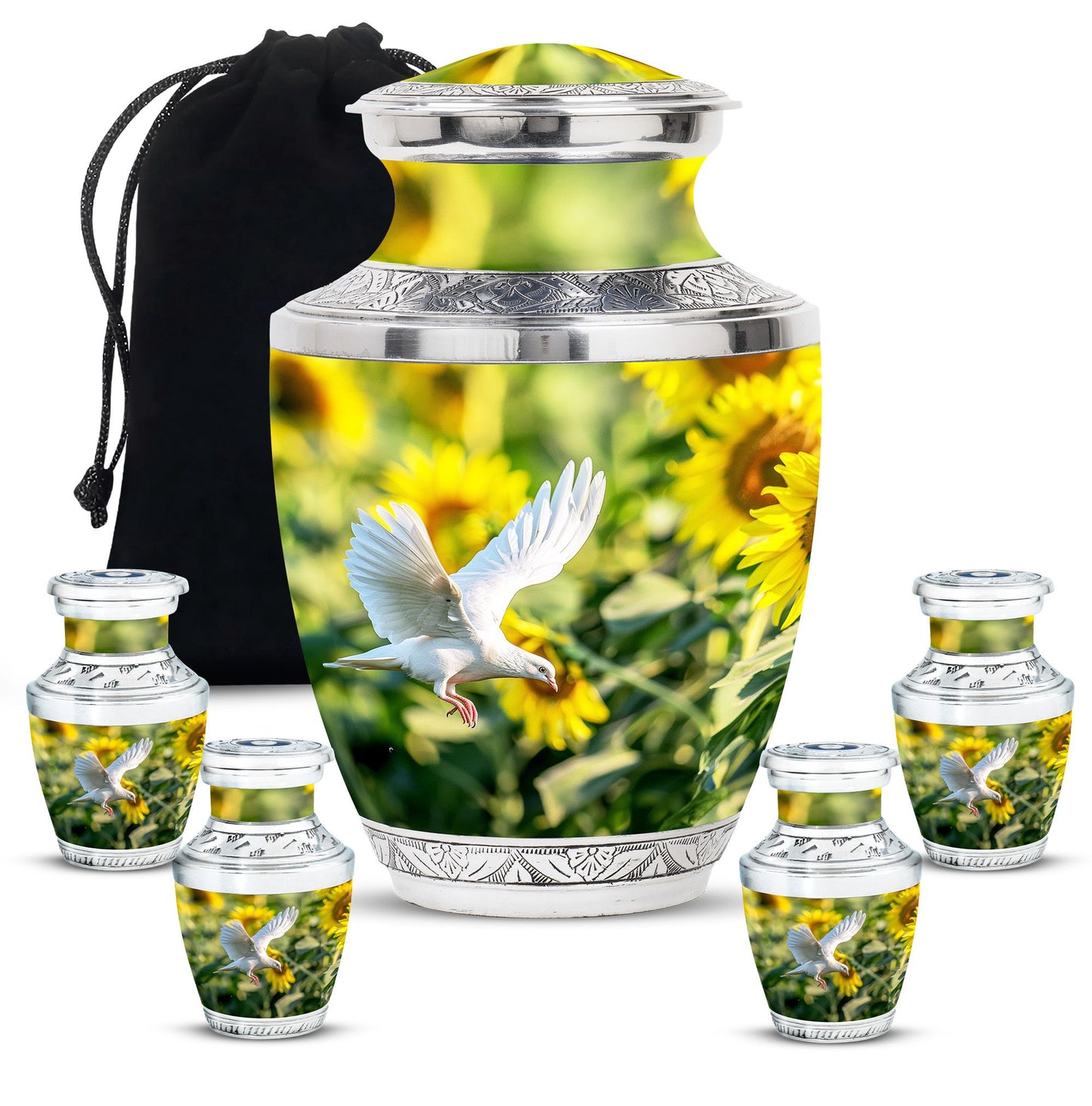 Personalized Bird Cremation Urn for Human Ashes - 10-inch, 200 cu in - Yatskia