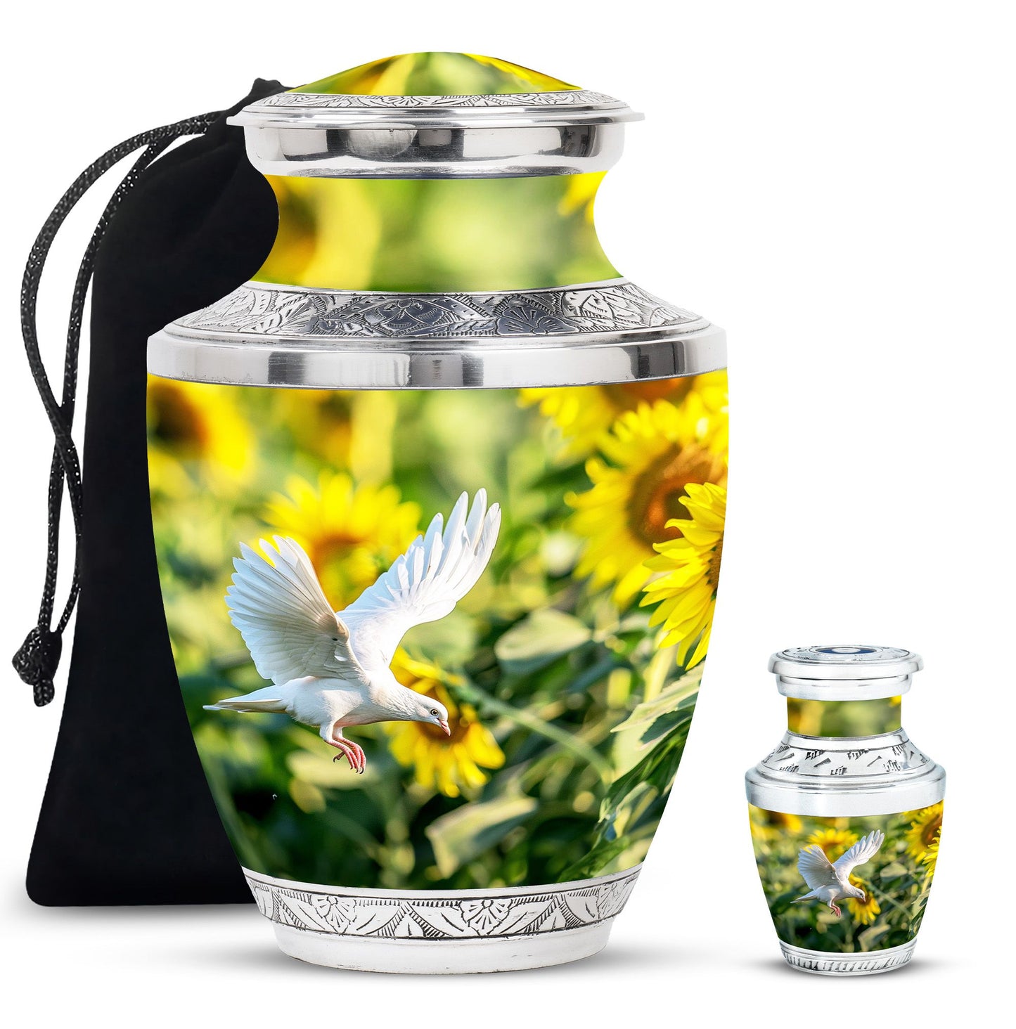 Personalized Bird Cremation Urn for Human Ashes - 10-inch, 200 cu in - Yatskia