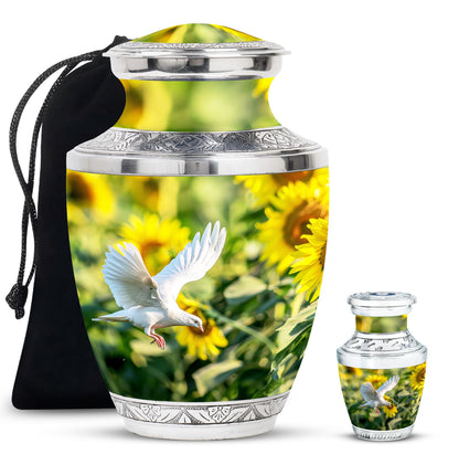 Personalized Bird Cremation Urn for Human Ashes - 10-inch, 200 cu in - Yatskia