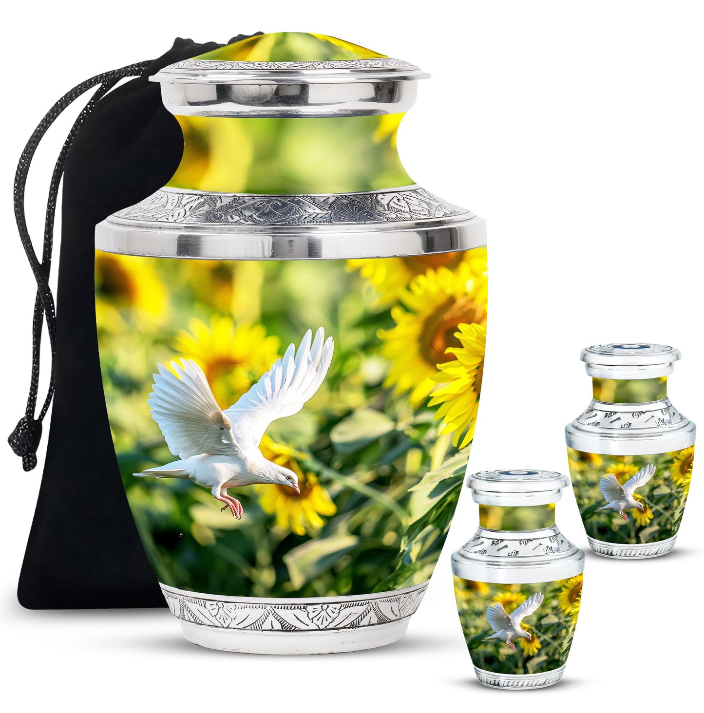 Personalized Bird Cremation Urn for Human Ashes - 10-inch, 200 cu in - Yatskia
