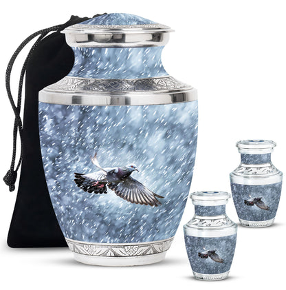 Personalized Dove Cremation Urn for Mom - 10-inch, 200 cu in - Yatskia
