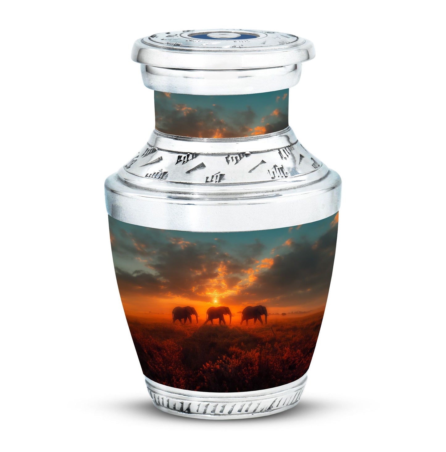 Personalized Elephant Cremation Urn for Men & Women - 10-inch, 200 cu in - Yatskia