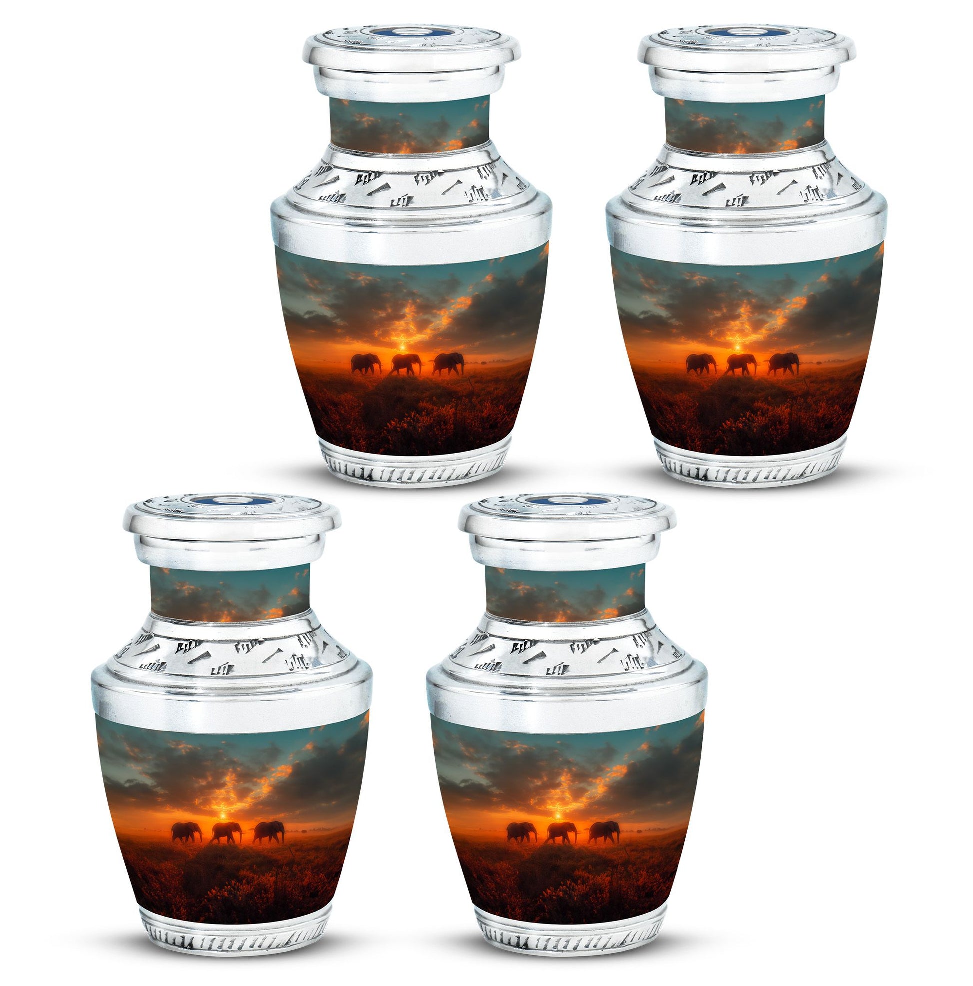 Elephant Family Unique Urns Funeral, Ashes Memorial Urn