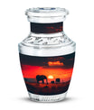 Elephant Family Medium Size Urn Funeral, Ashes Urn
