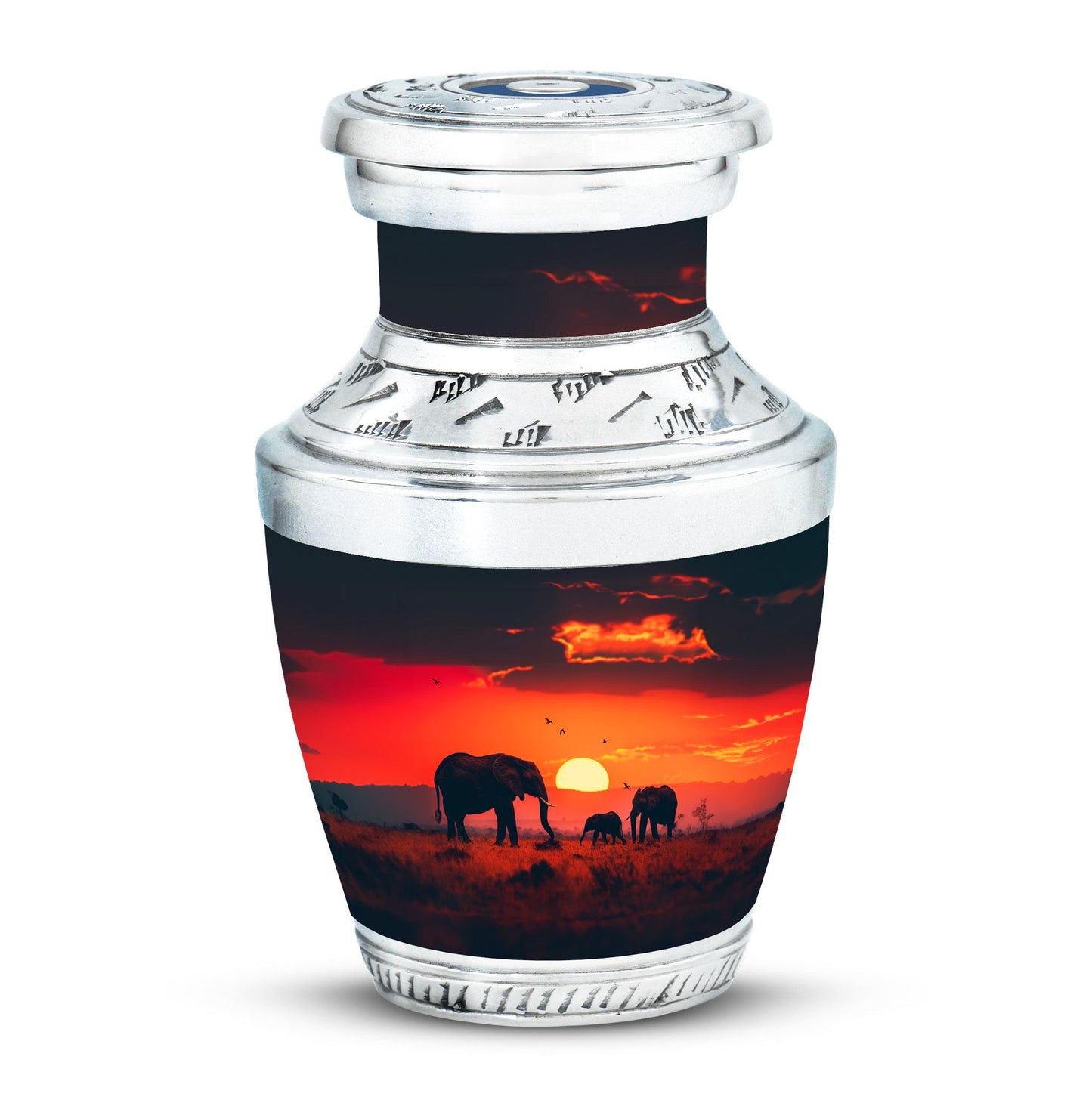 Personalized Elephant Keepsake Urn for Human Ashes - 10-inch, 200 cu in - Yatskia