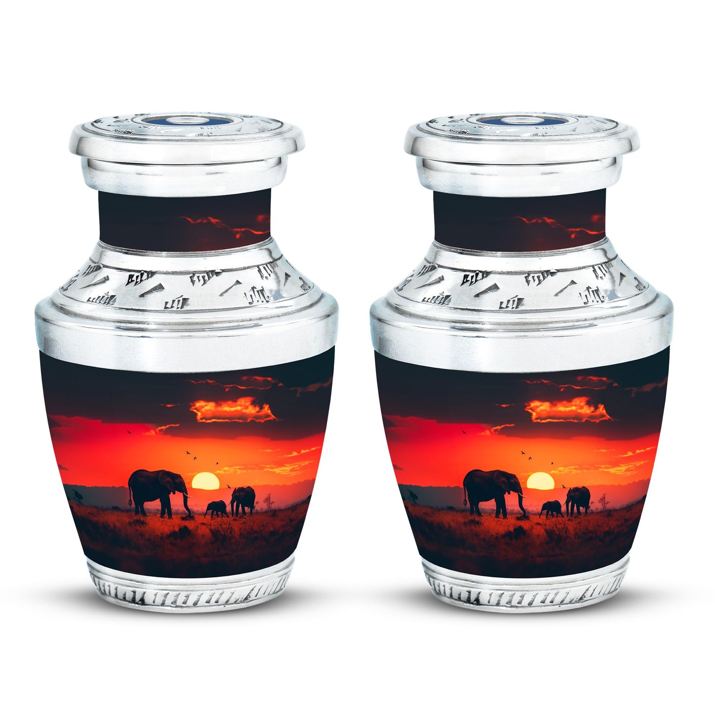 Personalized Elephant Keepsake Urn for Human Ashes - 10-inch, 200 cu in - Yatskia