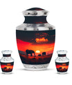 Elephant Family Medium Size Urn Funeral, Ashes Urn