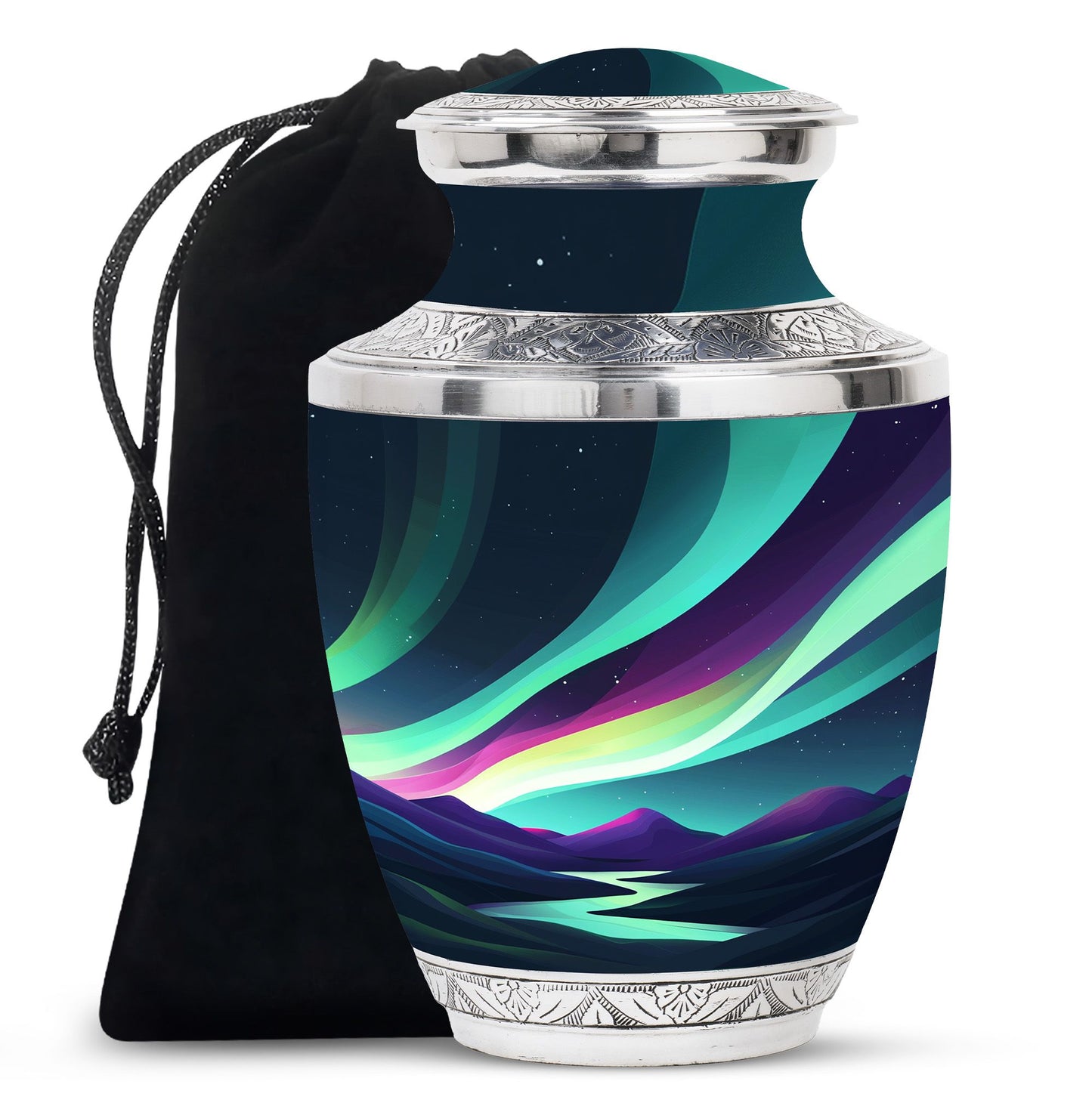Personalized Galaxy Keepsake Urn for Human Ashes - 10-inch, 200 cu in - Yatskia