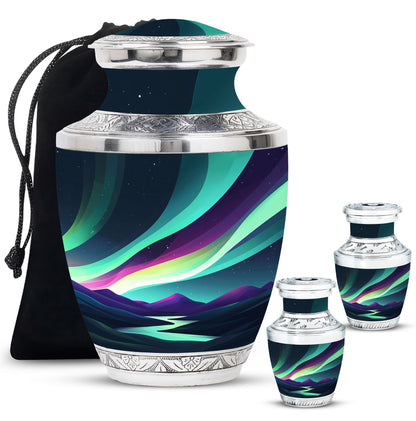 Personalized Galaxy Keepsake Urn for Human Ashes - 10-inch, 200 cu in - Yatskia