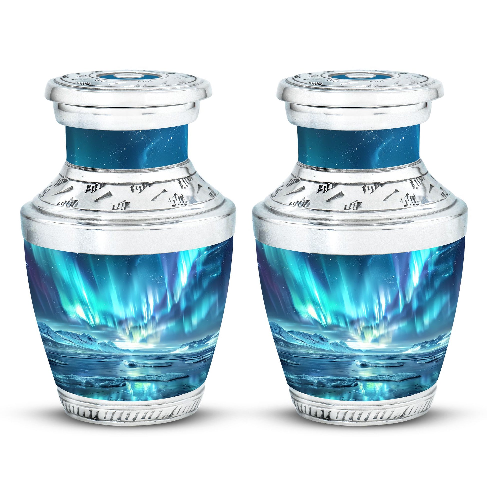 Northern Lights Memorial Urn For Ashes Large Funeral, Ashes Urn