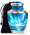 Northern Lights Memorial Urn For Ashes Large Funeral, Ashes Urn
