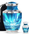 Northern Lights Memorial Urn For Ashes Large Funeral, Ashes Urn
