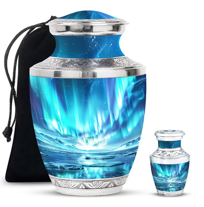 Personalized Galaxy Memorial Urn for Human Ashes - 10-inch, 200 cu in - Yatskia