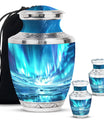 Northern Lights Memorial Urn For Ashes Large Funeral, Ashes Urn