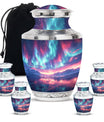 Northern Lights Small Urn For Human Ashes Funeral, Ashes Urn For Ashes