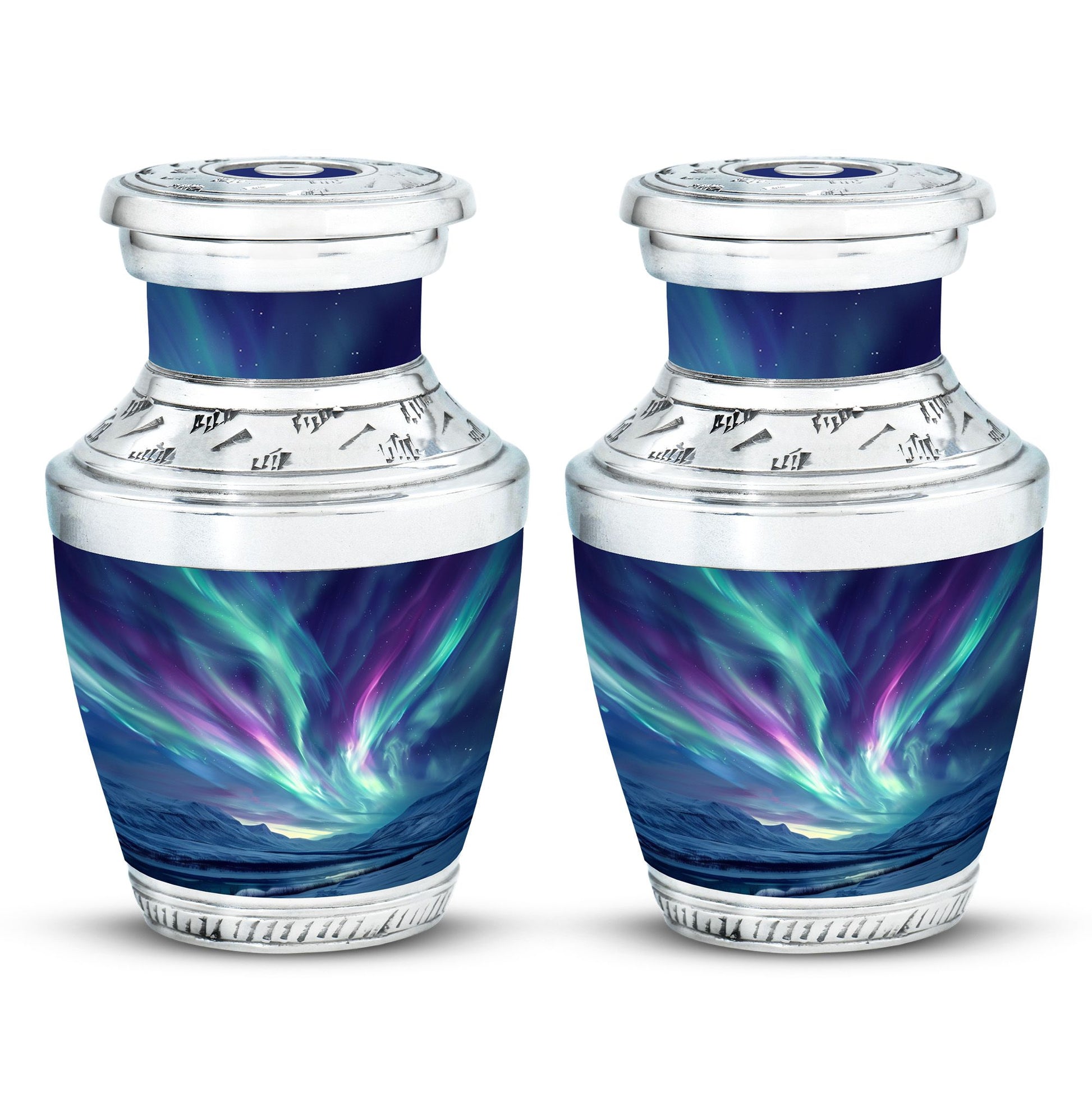 Northern Lights Funeral Urns For Ashes - Cremation Urn For Human