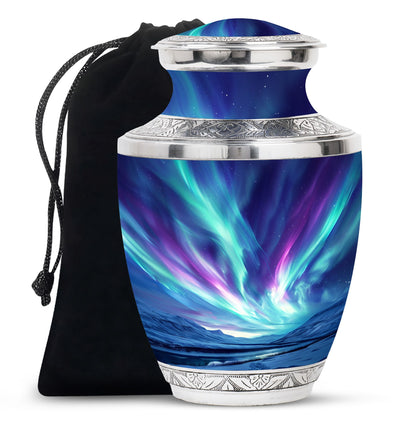Personalized Galaxy Cremation Urn for Human Ashes - 10-inch, 200 cu in - Yatskia