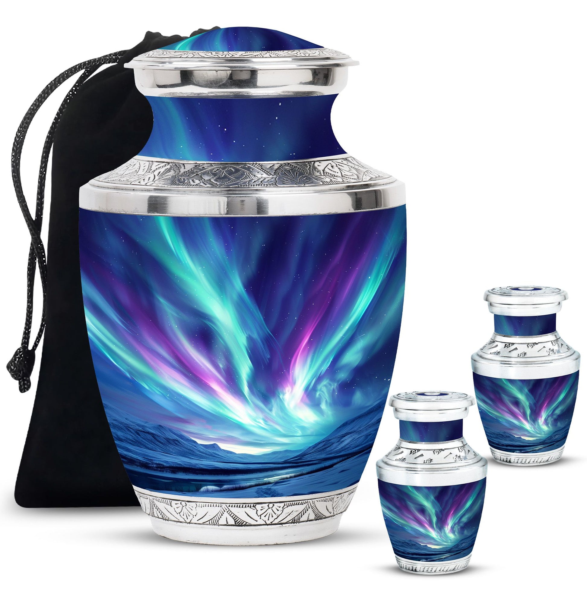 Northern Lights Funeral Urns For Ashes - Cremation Urn For Human