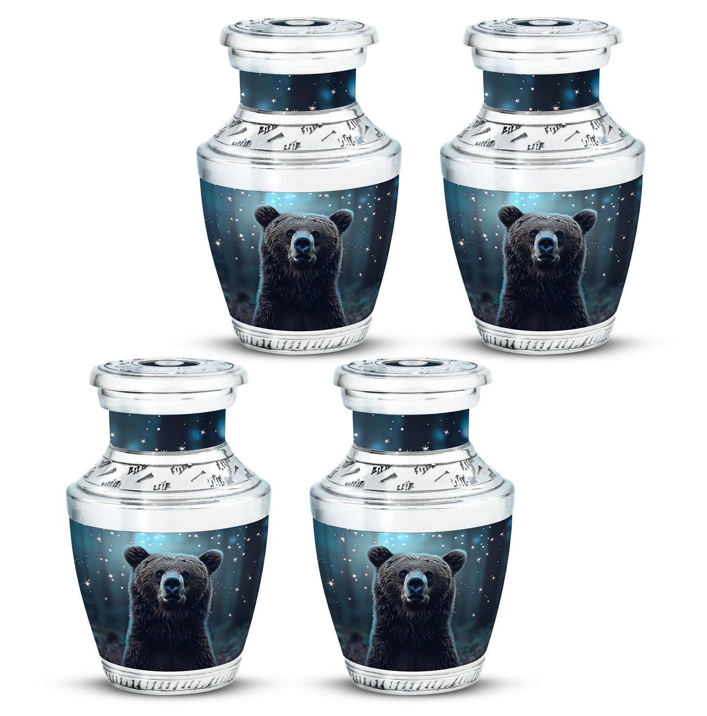 Personalized Bear Keepsake Urn for Human Ashes - 10-inch, 200 cu in - Yatskia