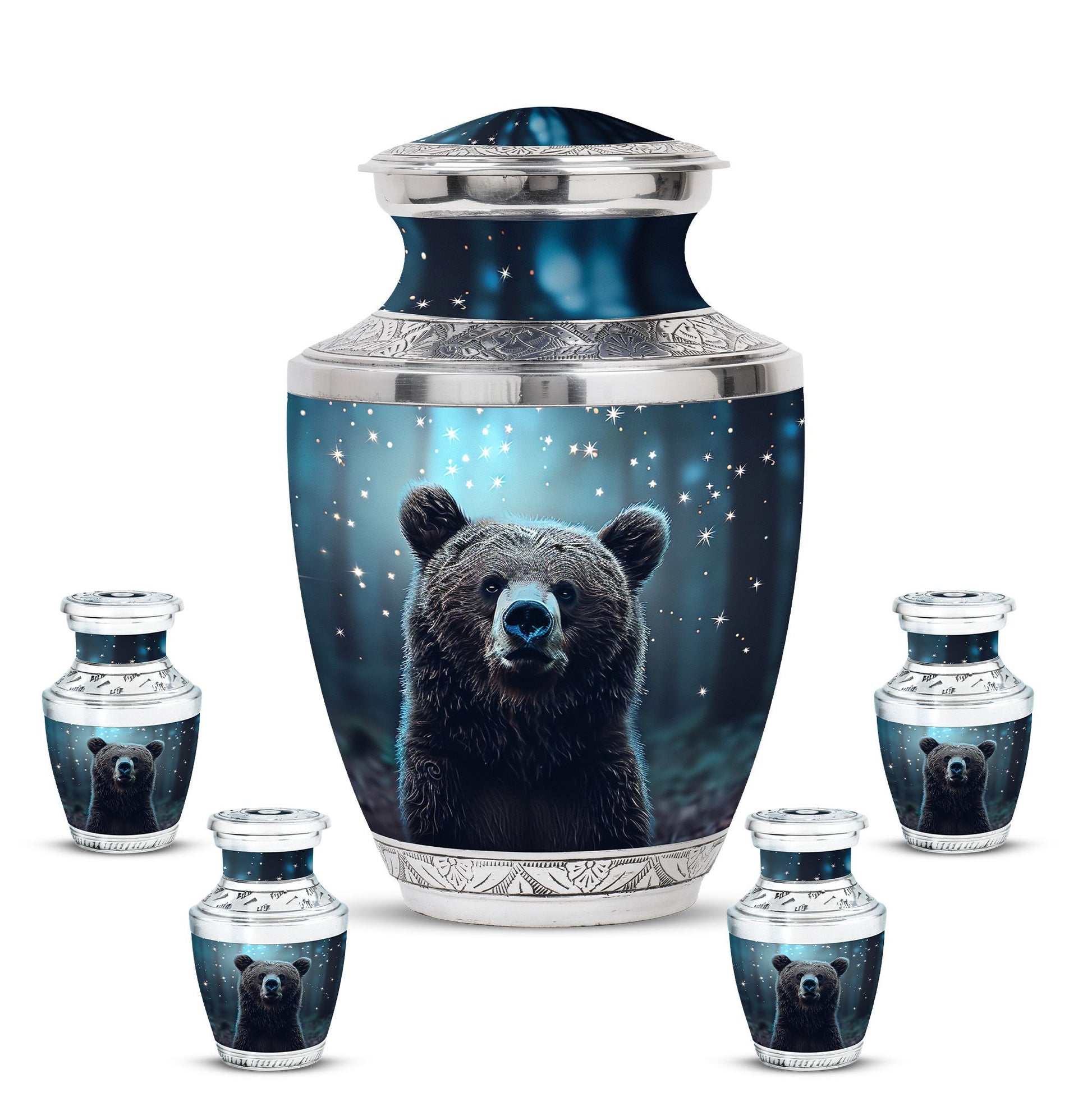 Bear Mini Urn For Ashes Adult Male Funeral, Ashes Cremation Urn