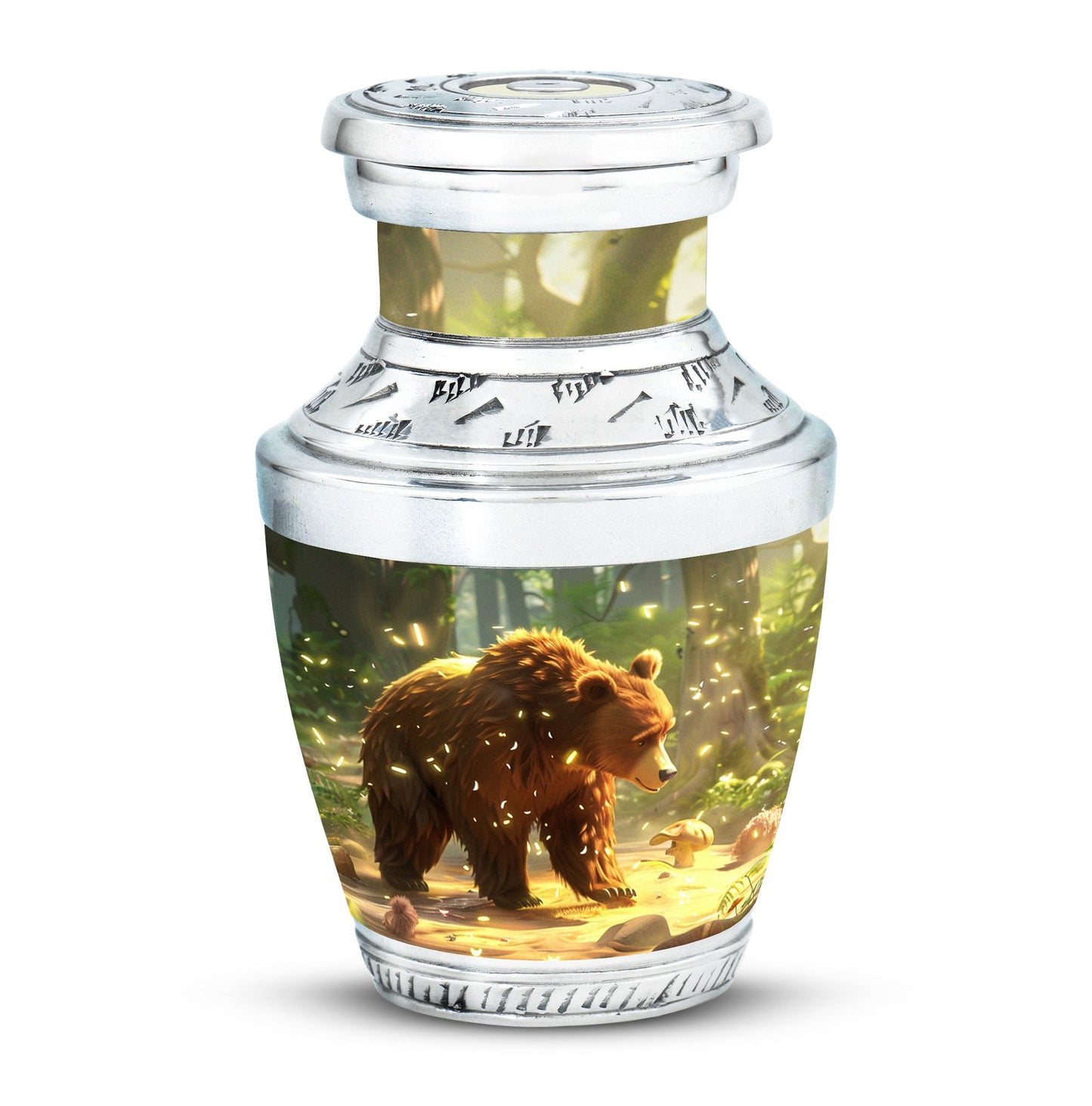 Personalized Bear Cremation Urn for Human Ashes - 10-inch, 200 cu in - Yatskia