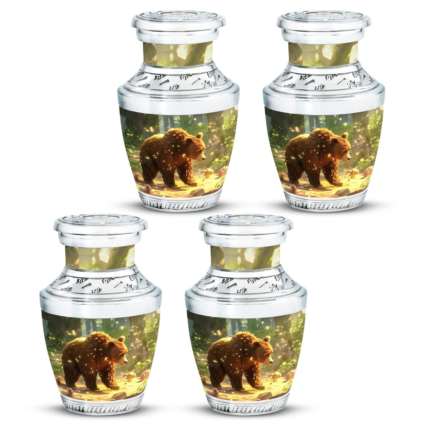 Personalized Bear Cremation Urn for Human Ashes - 10-inch, 200 cu in - Yatskia