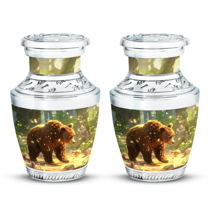 Personalized Bear Cremation Urn for Human Ashes - 10-inch, 200 cu in - Yatskia