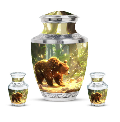 Personalized Bear Cremation Urn for Human Ashes - 10-inch, 200 cu in - Yatskia