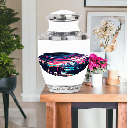 Personalized Bear Cremation Urn for Adult Male - 10-inch, 200 cu in - Yatskia