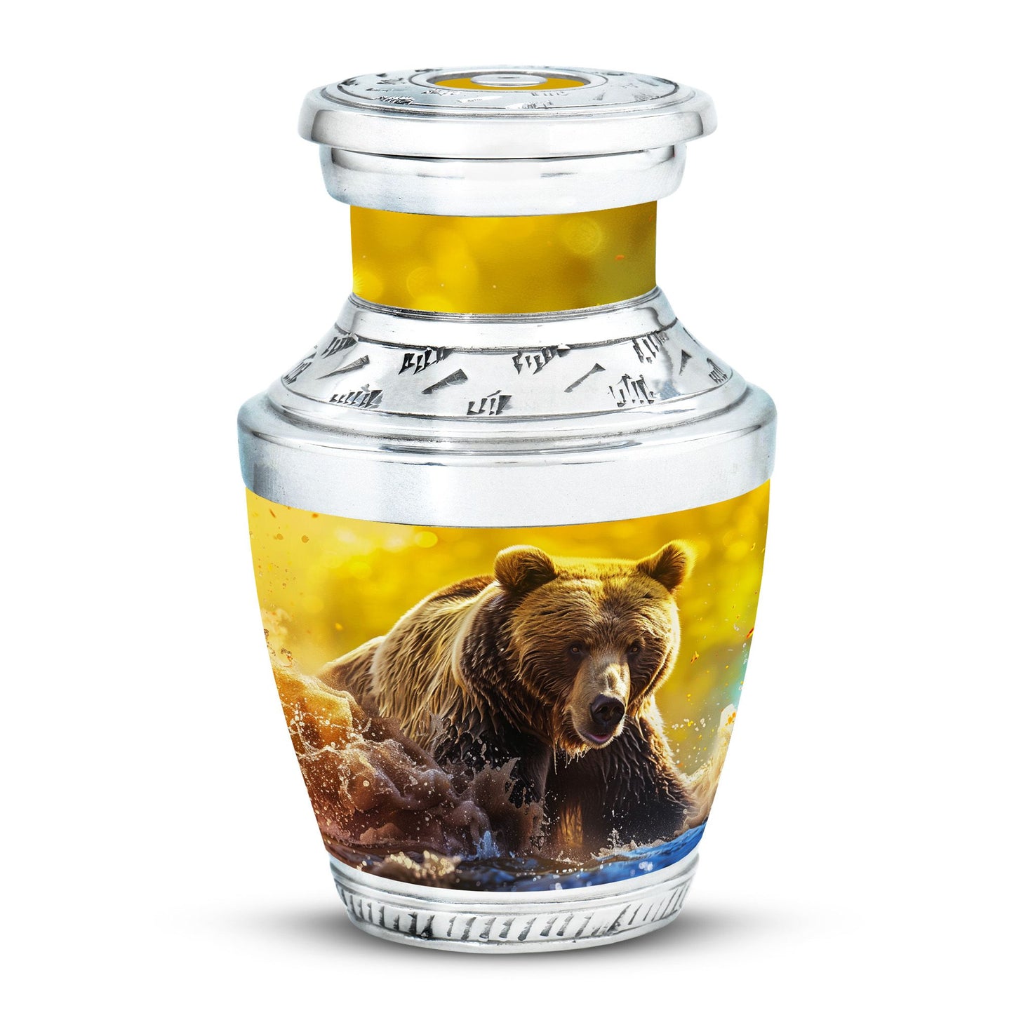 Personalized Bear Cremation Urn for Mom - 10-inch, 200 cu in - Yatskia