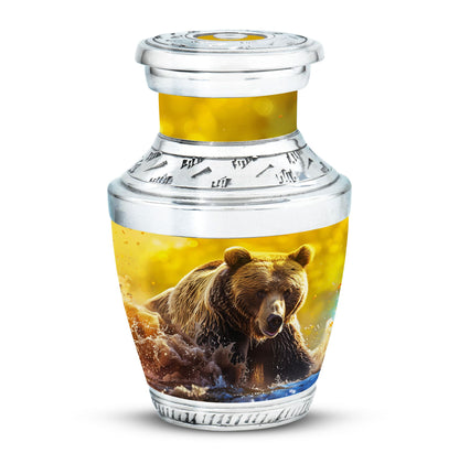 Personalized Bear Cremation Urn for Mom - 10-inch, 200 cu in - Yatskia