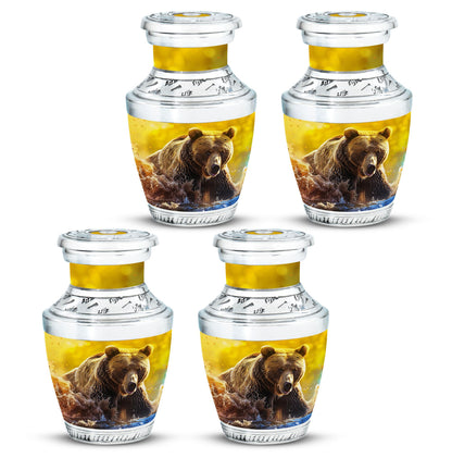 Personalized Bear Cremation Urn for Mom - 10-inch, 200 cu in - Yatskia