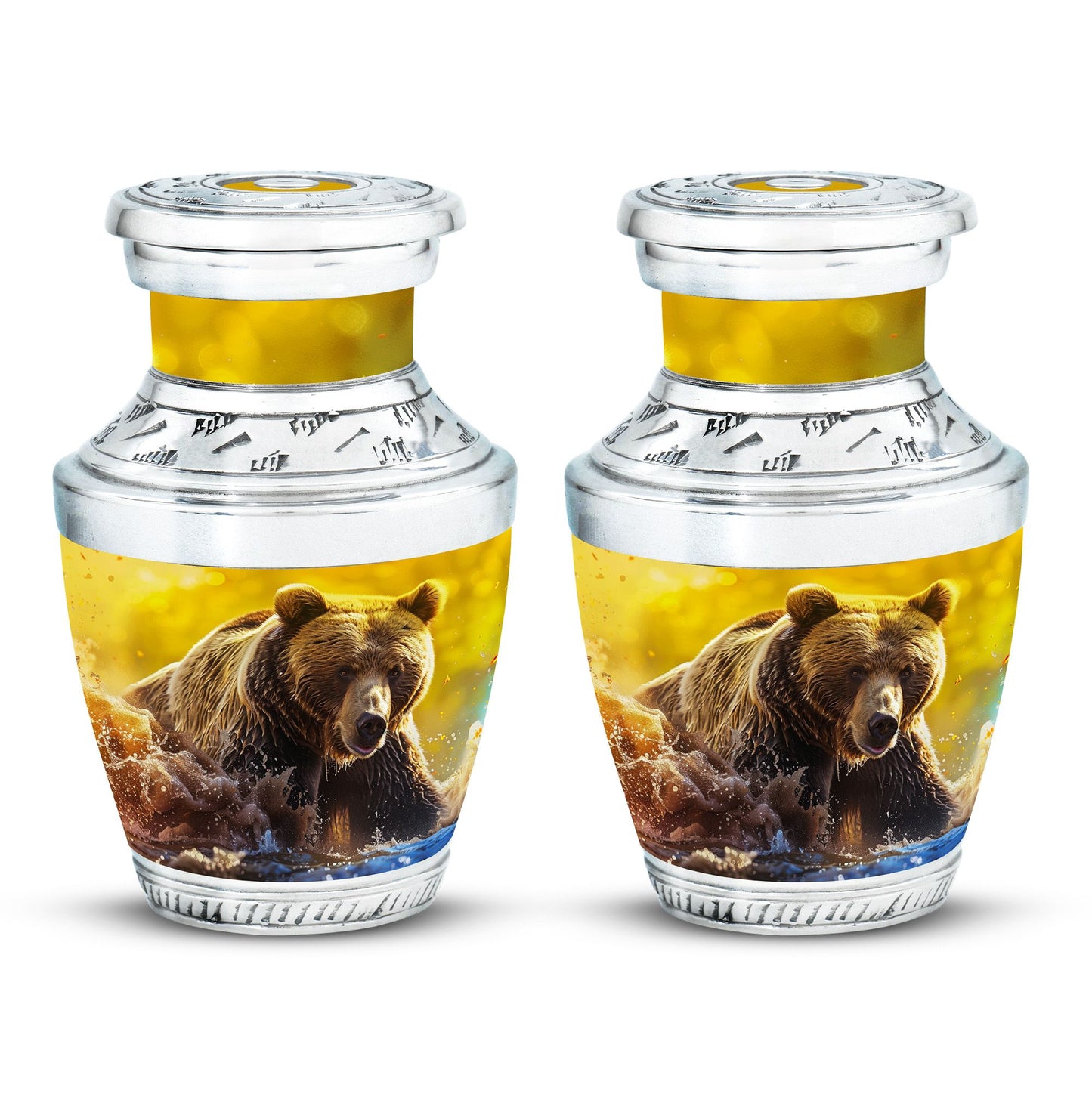 Personalized Bear Cremation Urn for Mom - 10-inch, 200 cu in - Yatskia