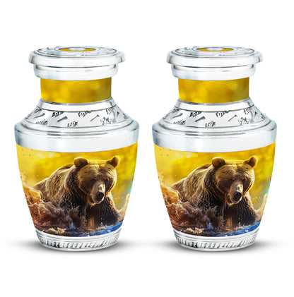 Personalized Bear Cremation Urn for Mom - 10-inch, 200 cu in - Yatskia