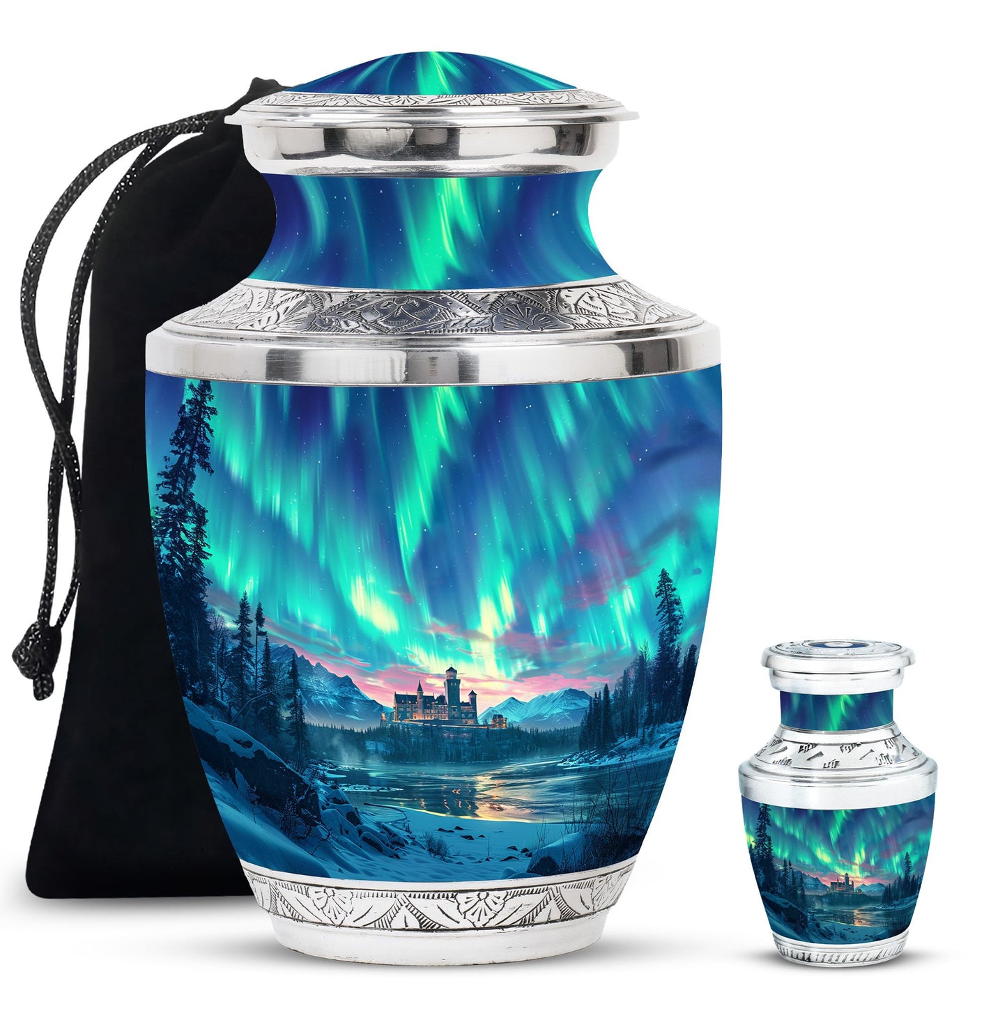 Personalized Galaxy Cremation Urn for Human Ashes - 10-inch, 200 cu in - Yatskia