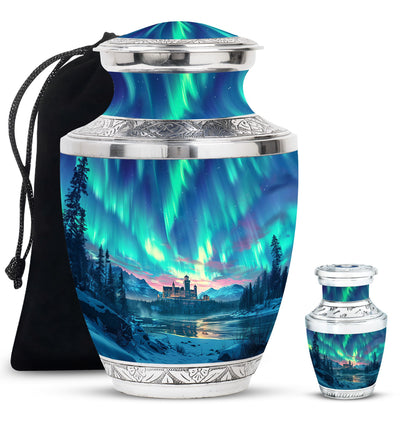 Personalized Galaxy Cremation Urn for Human Ashes - 10-inch, 200 cu in - Yatskia