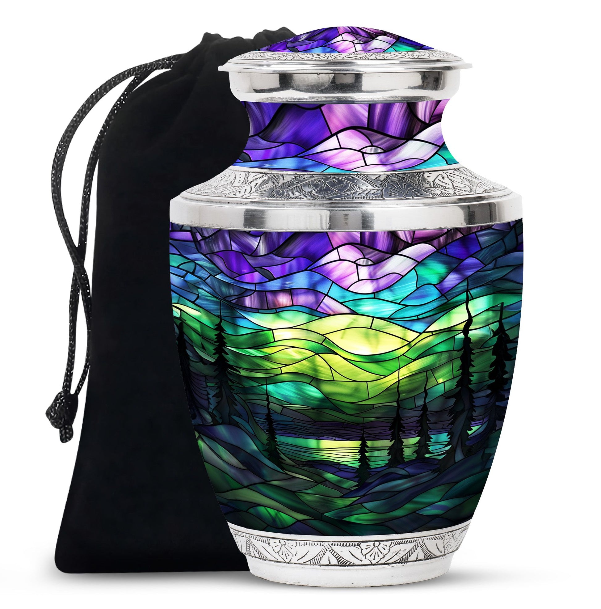 Northern Lights Urn For Human Ashes - Adult Urns For Men & Women