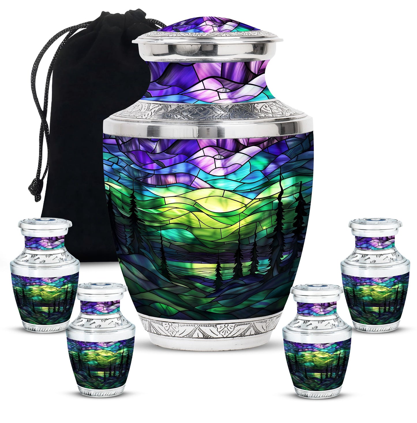 Personalized Galaxy Cremation Urn for Men & Women - 10-inch, 200 cu in - Yatskia