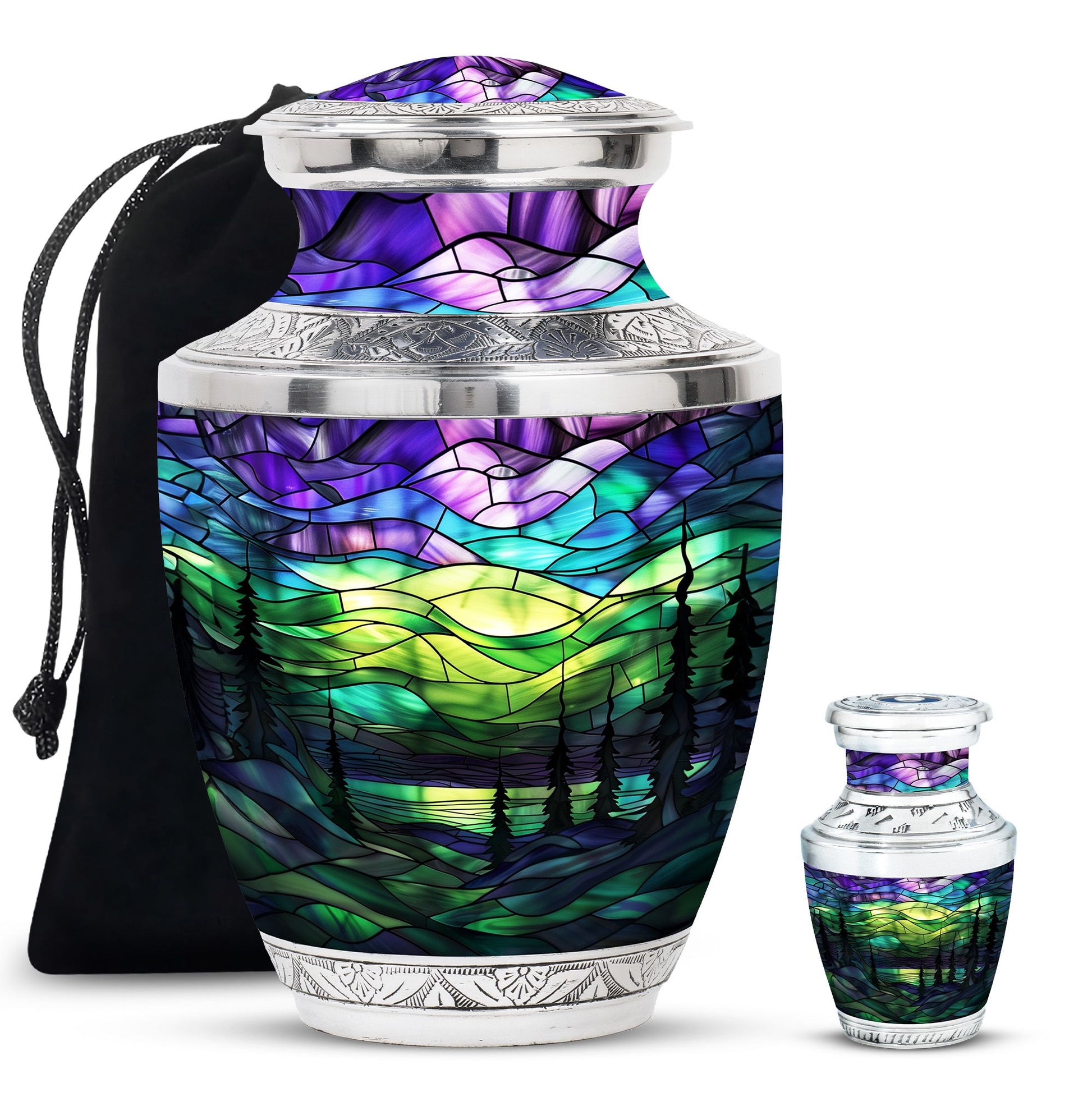 Northern Lights Urn For Human Ashes - Adult Urns For Men & Women