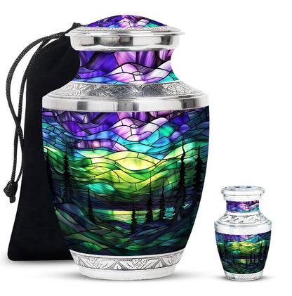 Personalized Galaxy Cremation Urn for Men & Women - 10-inch, 200 cu in - Yatskia