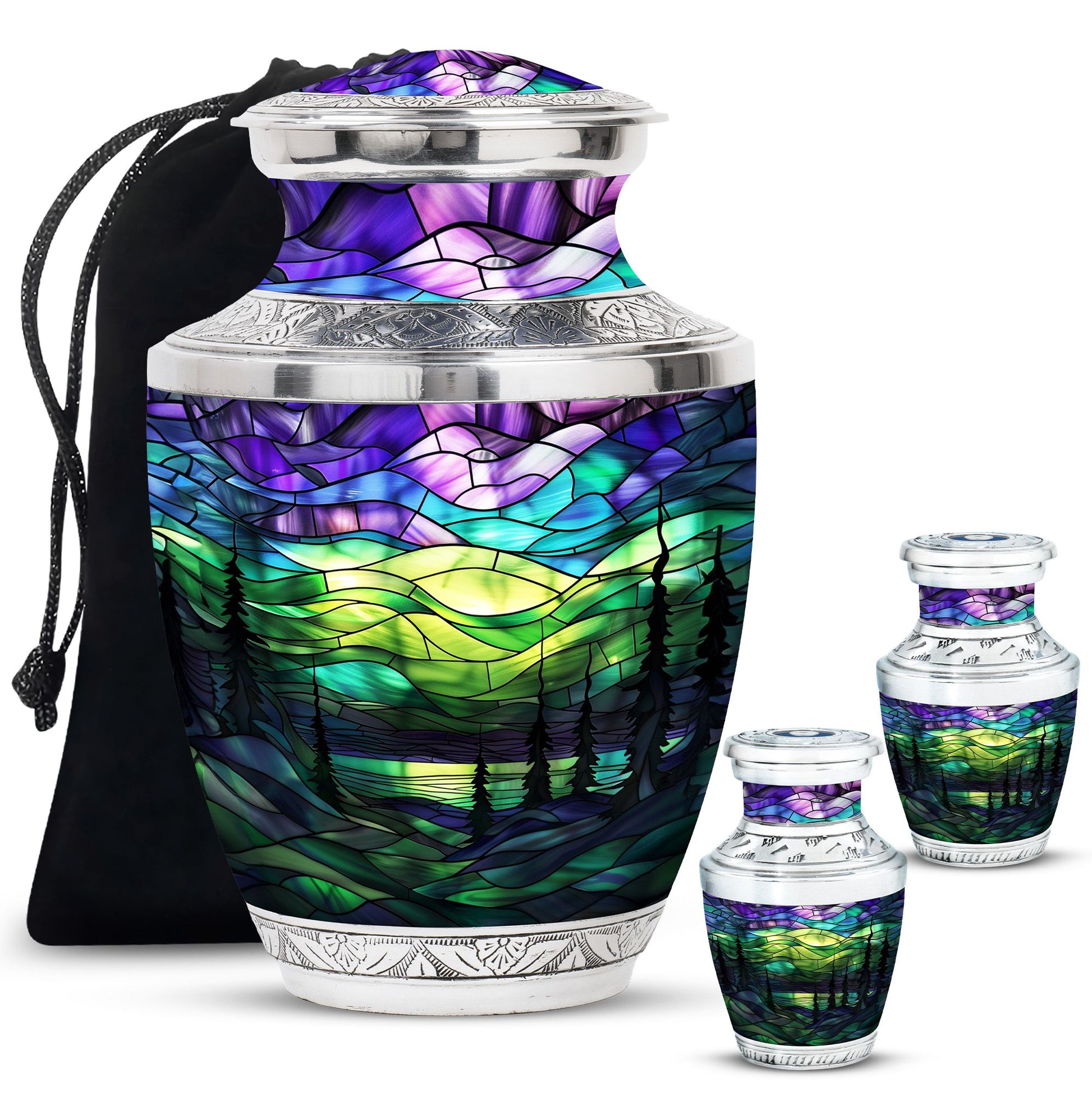 Northern Lights Urn For Human Ashes - Adult Urns For Men & Women