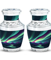 Northern Lights Funeral Urns - Large Decorative Urn For Male & Female