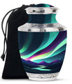 Northern Lights Funeral Urns - Large Decorative Urn For Male & Female