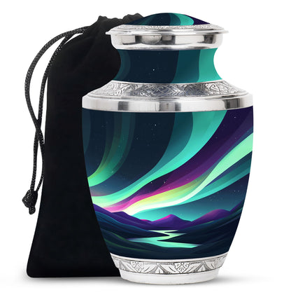 Personalized Galaxy Cremation Urn for Human Ashes - 10-inch, 200 cu in - Yatskia