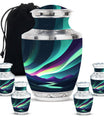 Northern Lights Funeral Urns - Large Decorative Urn For Male & Female