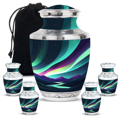 Personalized Galaxy Cremation Urn for Human Ashes - 10-inch, 200 cu in - Yatskia