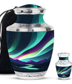 Northern Lights Funeral Urns - Large Decorative Urn For Male & Female
