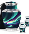 Northern Lights Funeral Urns - Large Decorative Urn For Male & Female