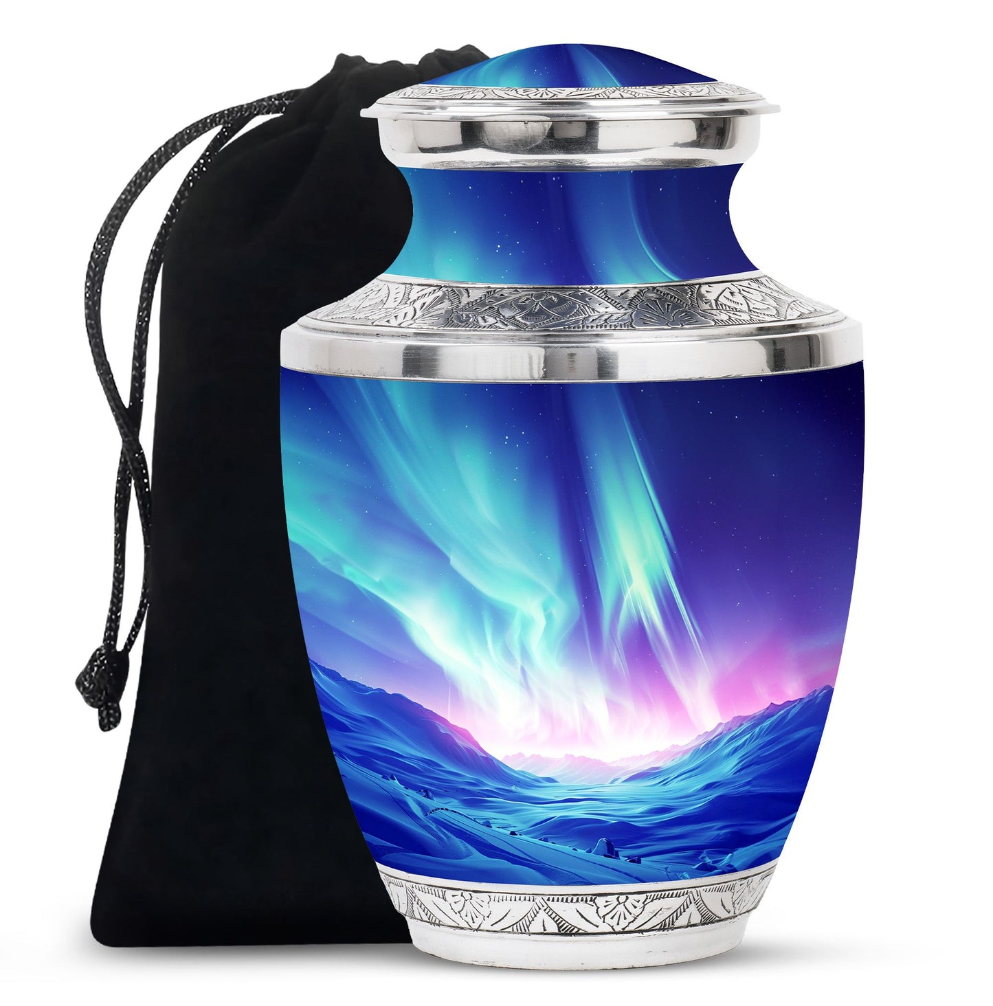 Personalized Galaxy Cremation Urn for Men & Women - 10-inch, 200 cu in - Yatskia