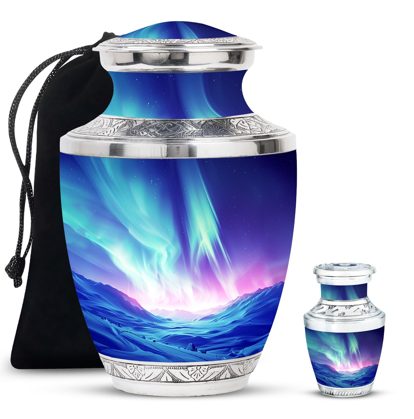 Personalized Galaxy Cremation Urn for Men & Women - 10-inch, 200 cu in - Yatskia